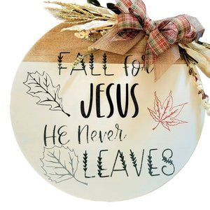 Fall Door Sign, 18", Wood Door Hanger